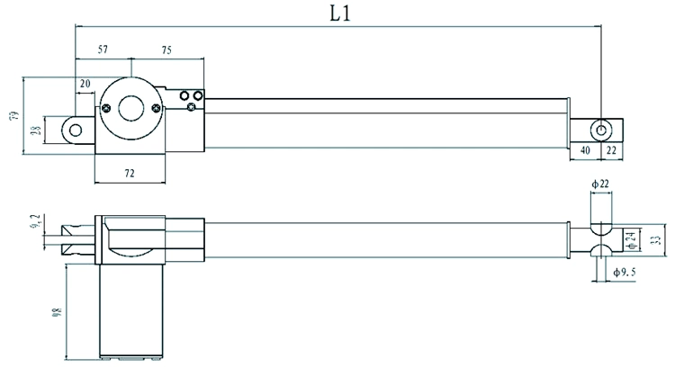 Electric Linear Actuator 24V with Remote Controller